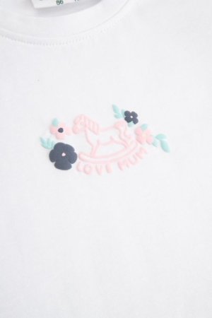 COCCODRILLO marškinėliai trumpomis rankovėmis, balti, dydis 