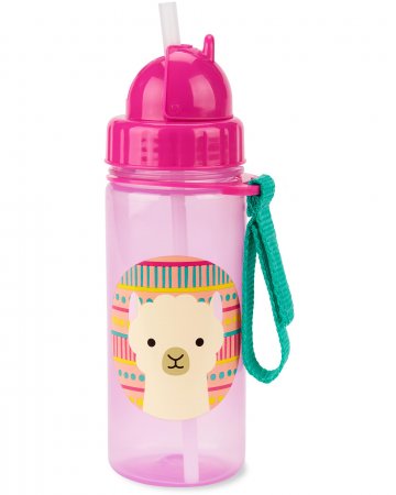SKIP HOP gertuvė su šiaudeliu ZOO 13-oz, 12m+, 384,5ml, llama, 9N567210 9N567210