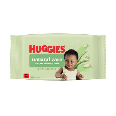 HUGGIES drėgnos servetėlės NATURAL CARE PLASTIC FREE, 48 vnt., 2430940 