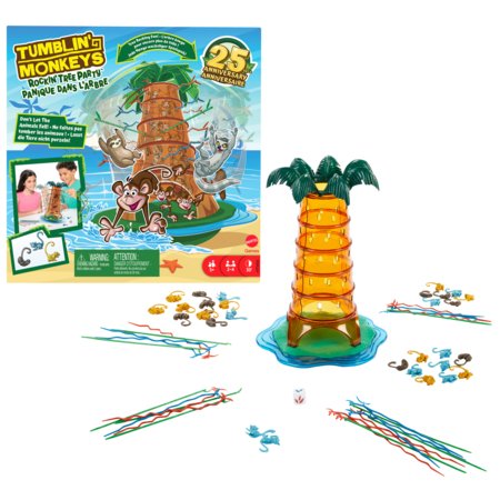 MATTEL GAMES stalo žaidimas Beždžionėlių Akrobačių Vakarėlis Medyje, HTW65 
