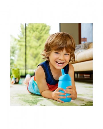 MUNCHKIN gertuvė su šiaudeliu SIMPLE CLEAN, 237ml, green, 12m+, 90017 90017