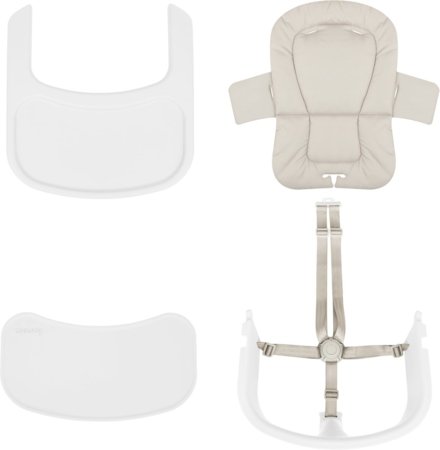 LIONELO maitinimo kėdutė MEGAN, White wood 