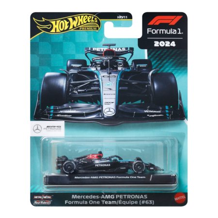 HOT WHEELS Premium lenktyninis Mercedes–Benz 2024 George Russell automodeliukas, JBM18 
