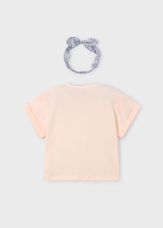 MAYORAL marškinėliai trumpomis rankovėmis ir galvos juosta, salmon, 3.010-96, 134  cm 