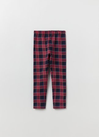 OVS 1 EN GIRL 3-10Y LEGGINGS 6-7 BLUE/RED CHECK 001911892 