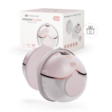 KINDERKRAFT viengubas nešiojamas elektrinis pientraukis MAMAFLOW, pink, KEMAFL00PNK0000 
