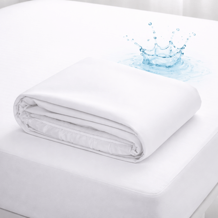 MIMINU neperšlampama paklodė su guma, 140x70 cm., White 