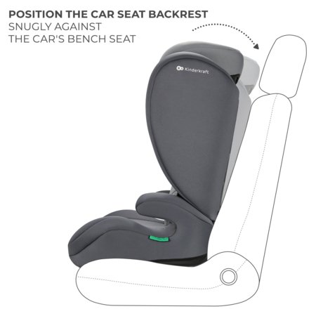 KINDERKRAFT automobilinė kėdutė I-SPARK 2 PLUS I-SIZE, 100-150 cm., Grey, KCISPA02GRYPL00 