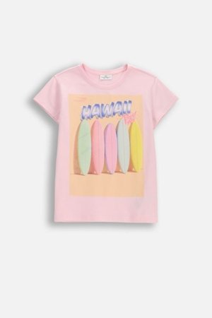 COCCODRILLO marškinėliai trumpomis rankovėmis, rožiniai, WC6143202VGB-007-164, 164 dydis 