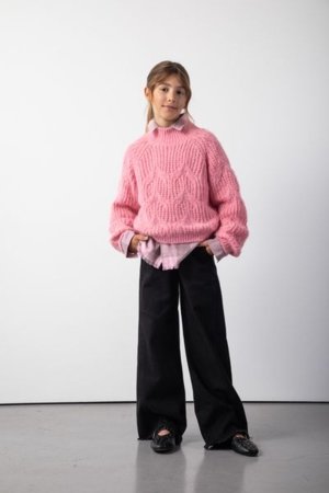 COCCODRILLO megztinis CRAFT PUNK GIRL JUNIOR, rožinis, ZC5172501CGJ-007-128, 128 cm 