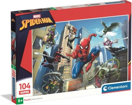 CLEMENTONI SPIDER-MAN dėlionė, 104 det., 25014 