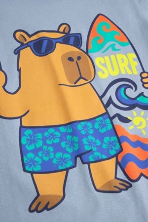 COCCODRILLO marškinėliai trumpomis rankovėmis, mėlyni, WC6143207VBB-014-146, 146 dydis 