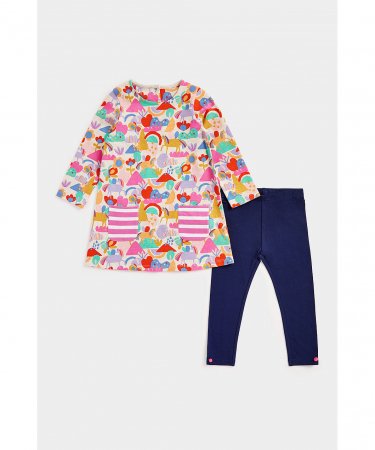 MOTHERCARE suknelė ilgomis rankovėmis ir tamprės, CA334 591411