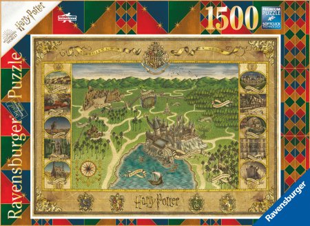 RAVENSBURGER dėlionė Hogwarts Map, 1500d.,16599 16599