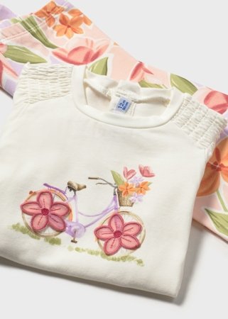 MAYORAL marškinėliai trumpomis rankovėmis ir tamprės, blossom, 1.747-28, 80  cm 