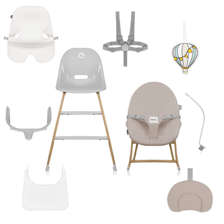 LIONELO universali maitinimo kėdutė DALIA, Grey stone natural, LO-DALIA SET 