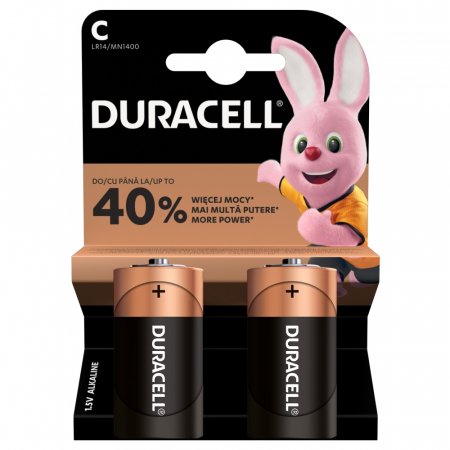 DURACELL baterijos C LR14, DURB105 