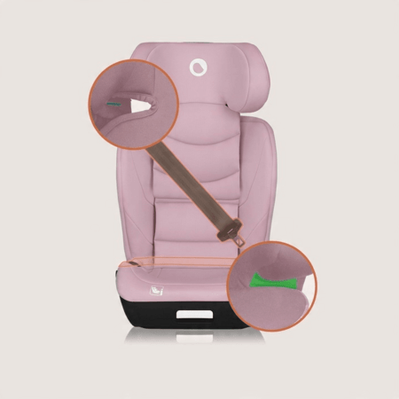 LIONELO automobilinė kėdutė NEAL I-SIZE, 100-150 cm., Pink lilac 