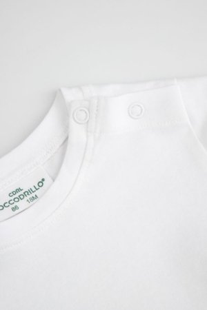 COCCODRILLO marškinėliai trumpomis rankovėmis, balti, WC6143201QGN-001-068,  