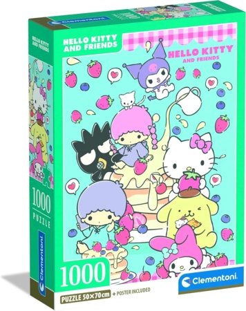 CLEMENTONI HELLO KITTY dėlionė, 1000 det., 37117 