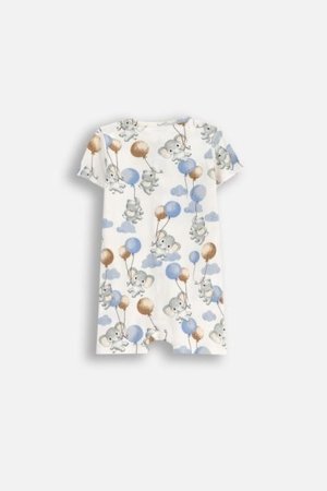 COCCODRILLO smėlinukas trumpomis rankovėmis UNDERWEAR SPECIAL BOY, kreminis, WC5404301USB-003-086, 86 cm 