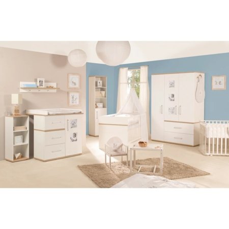 ROBA trijų durų spinta PIA, White/San Remo Oak, 60962 