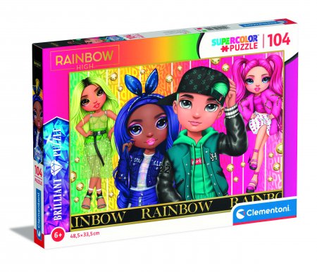 CLEMENTONI dėlionė Brilliant Rainbow High 3, 104d., 20344 20344