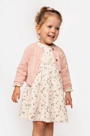 COCCODRILLO susegamas megztinis NATURE GIRL NEWBORN, rožinis, ZC3172201NGN-007 