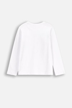 COCCODRILLO marškinėliai ilgomis rankovėmis EVERYDAY GIRL A, balti, WC5143102VGA-001-122, 122 cm 