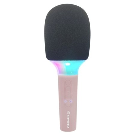 KIDYWOLF multifunkcinis mikrofonas su garsiakalbiu, rožinis, KIDYMIC-PI 