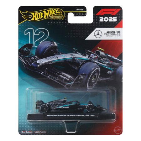 HOT WHEELS 1:64 Premium F1 Mercedes-Benz Kimi Antonelli bolidas, JKD92 