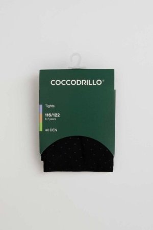 COCCODRILLO pėdkelnės TIGHT MICROFIBRE COLORFUL, juodos, cm 