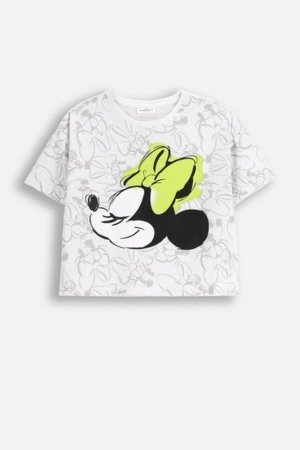 COCCODRILLO marškinėliai trumpomis rankovėmis LICENCE GIRL, balti, WC5143212LGD-001-164, 164 cm 