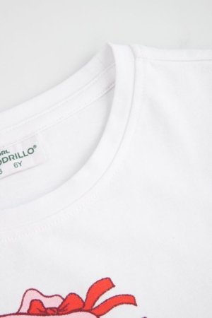 COCCODRILLO marškinėliai trumpomis rankovėmis, balti, WC6143204GGK-001-092, 92 dydis 