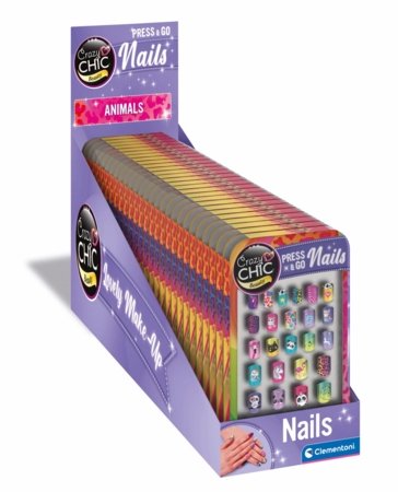 CLEMENTONI CRAZY CHIC priklijuojami nagai Press&Go, 18897 