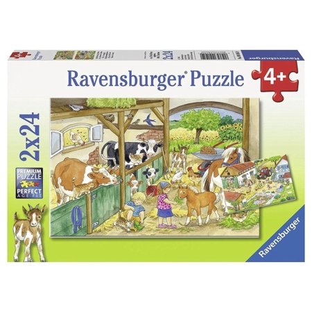 RAVENSBURGER PUZZLE dėlionė Diena ūkyje, 2x24 det., 09195 9 
