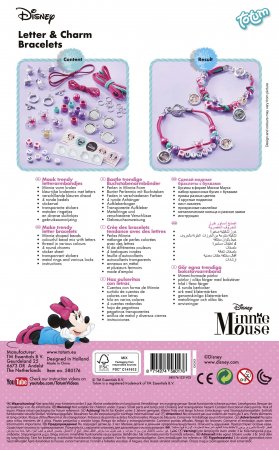 TOTUM DISNEY MINNIE MOUSE kūrybinis rinkinys Letter & Charm Bracelets, 580176 580176