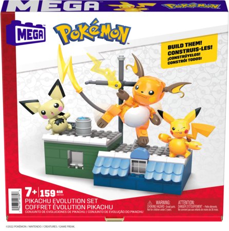 MEGA CONSTRUX POKEMON konstruktorius Pikachu evoliucija, HKT23 HKT23