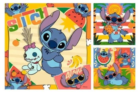 RAVENSBURGER PUZZLE dėlionė Disney Stitch, 3x49 det., 12004114 6 