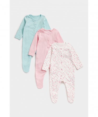 MOTHERCARE šliaužtinukas ilgomis rankovėmis, 3 vnt., EB746 624568