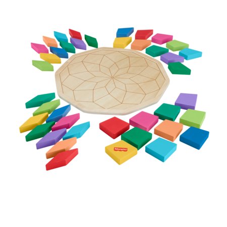 FISHER-PRICE Wood medinė dėlionė mandala, HXT94 