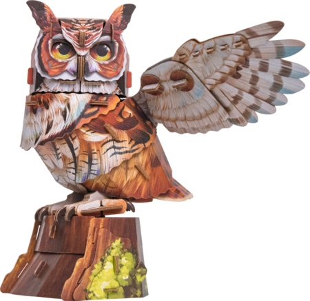 MAKEBUG 3D popierinė delionė Great Horned Owl, MB-D-0059 