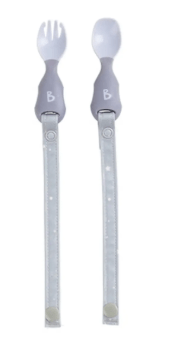 BIBADO prisegami primaitinimo įrankiai 2vnt., mist, BIB223R 