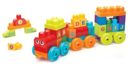 MEGA BLOKS rinkinys ABC traukinukas, DXH35 