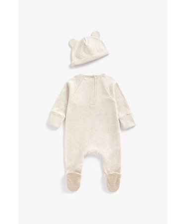 MOTHERCARE šliaužtinukas ilgomis rankovėmis ir kepurė, BB766 567878