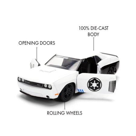 JADA Star Wars 1:32 Stormtrooper 2014 Dodge Challenger SRT8 modeliukas, 9336915314R00 