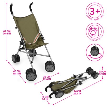 509 Crew Go Deluxe lėlių vežimėlis, chaki spalvos, T707005 