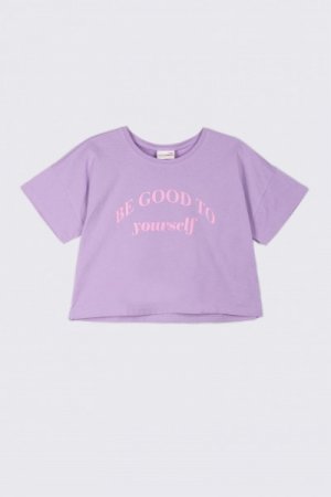 COCCODRILLO marškinėliai trumpomis rankovėmis EVERYDAY GIRL, violetiniai, 158 cm, WC2143236EVG-016 WC2143236EVG-016-164
