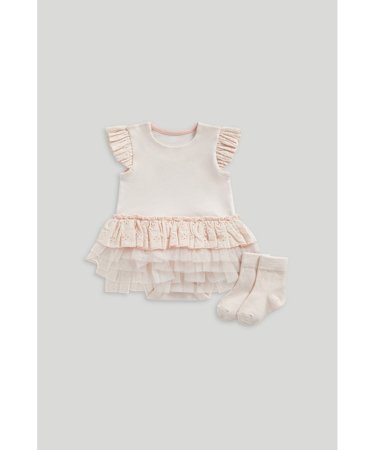 MOTHERCARE smėlinukas trumpomis rankovėmis ir kojinės, LL810 80 