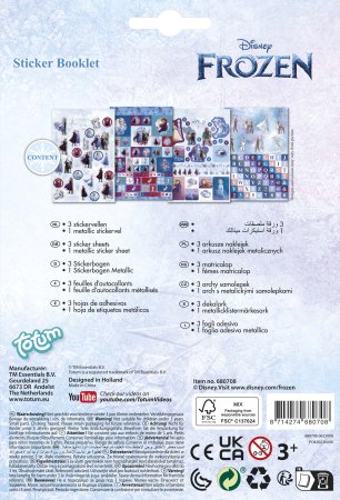 TOTUM lipdukų albumas Frozen 2, 4 lapai,TT680708 680708